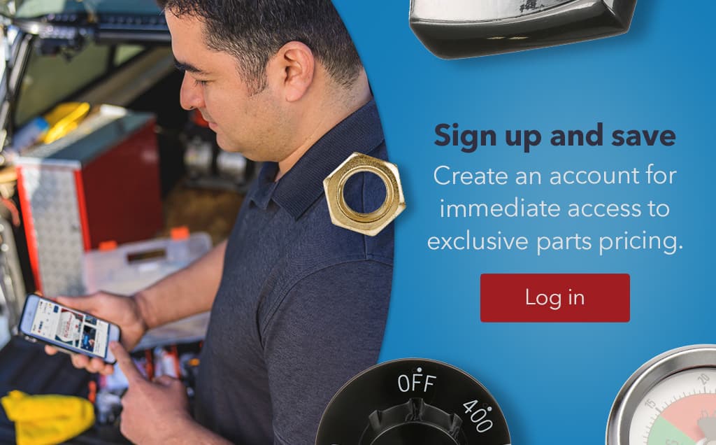 Sign up and save. Create an account for immediate access to exclusive parts pricing. Log in
