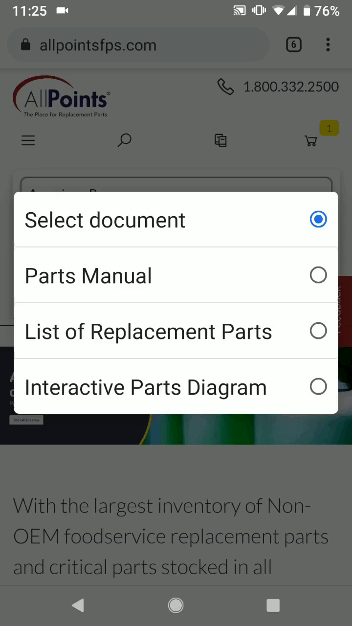 Add parts to your cart right from documents