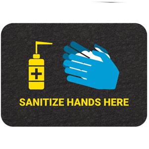 Sanitize Hands Here Mat
