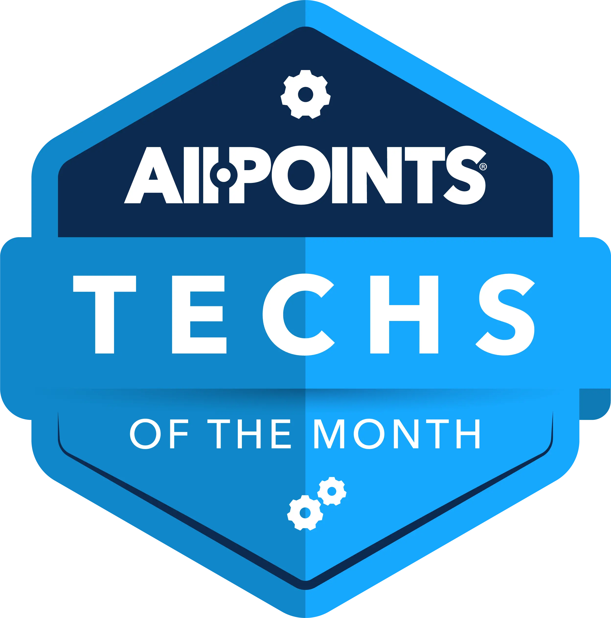 tech of the month badge logo